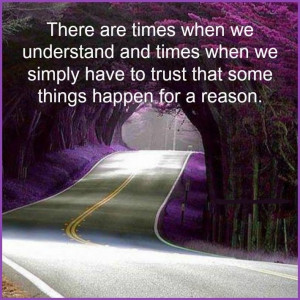 Things happen....for a reason