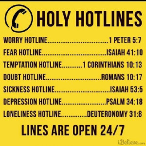 Bible-based “hotline” that’s no help at all.