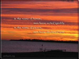 In the name of peace quotes war quotes