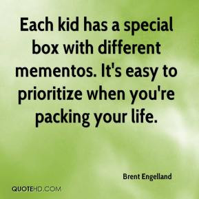 Brent Engelland - Each kid has a special box with different mementos ...