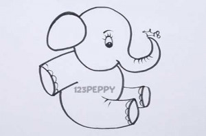 How to Draw a Cartoon Elephant