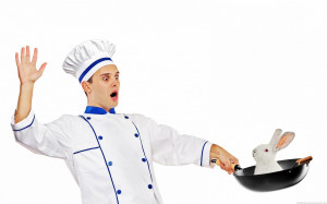 Funny Cook Man With Rabbit Images, Pictures, Photos, HD Wallpapers