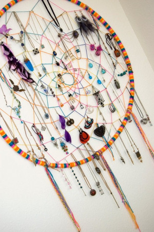 hula hoop dream catcher necklace and earring holder. At this price ...
