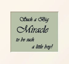 Baby boy miracle nursery wall quotes sayings