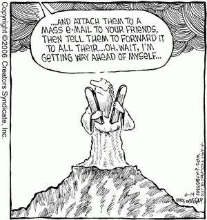 Instructions for Moses and the Ten Commandments