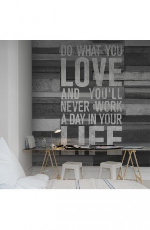 Designtapet Quotes, Wood wall