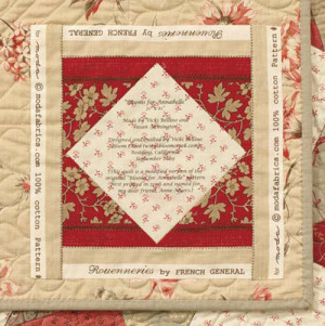 Another example of a quilt label from Vicki Bellino