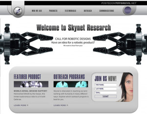 Skynet Research Online (Terminator: Salvation Viral Website)