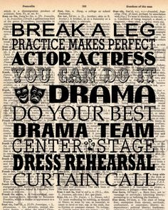 Vintage Dictionary Drama Subway Art Print by TheSalvagedSparrow, $8.00