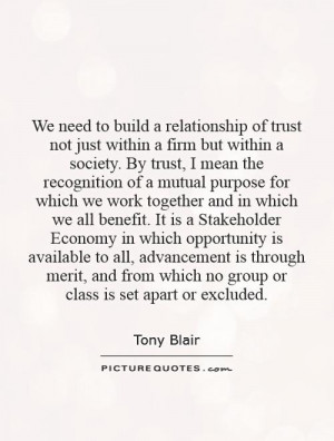 We need to build a relationship of trust not just within a firm but ...