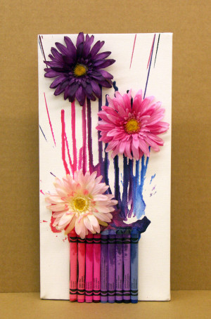 How to: Melted Crayon Spring Bouquet
