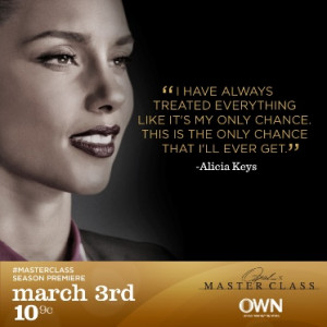 ALICIA KEYS on Oprah's Master Class Sunday, March 3rd, 10:00pm (EST)
