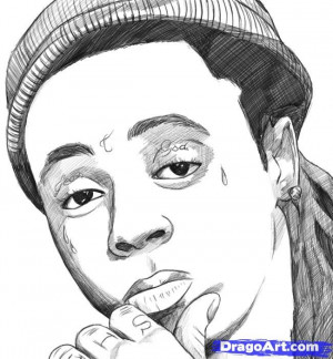 Character Drawings of Famous People | how to draw lil wayne step 8 ...