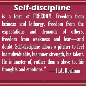 Self Discipline Is a form of Freedom ~ Freedom Quote