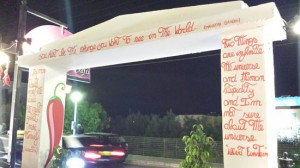 Pefkos, Greece: Famous quotes, nice touch.