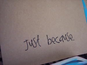 Just Because Front Card