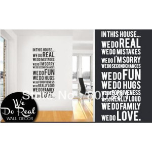 house rules modern we do real living room wall quote saying decals