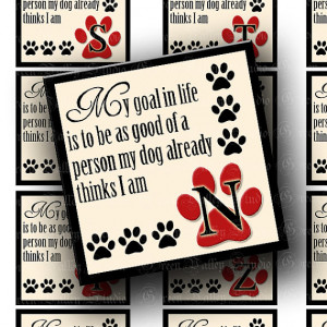 Dog Lovers Alphabet Digital Images Sheet Paw Print Paws Pets Quotes 2 ...