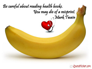Be careful about reading health books