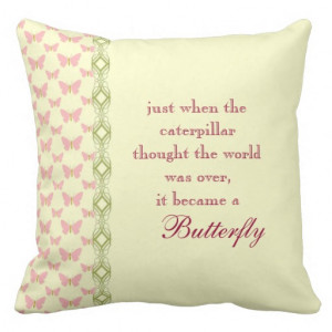 Butterfly Quote Pillow from Zazzle.com