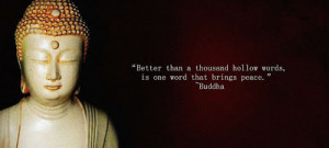Lord Buddha Quote Images: Better than a thousand hollow words. .