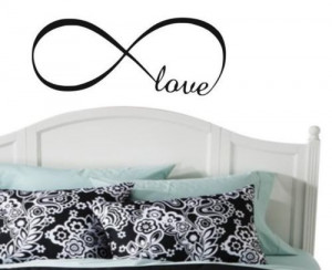 LOVE-INFINITY-wedding-bedroom-Wall-Stcker-Quote-Vinyl-Removable-Decor ...