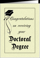 Congratulations on Doctoral Graduation Cards