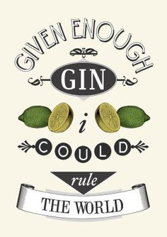 Gin Print, Quote, Kitchen Decor, Poster, Quote Print, Gin Lovers Gift ...