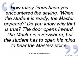 how many times have you encountered the robert anton wilson