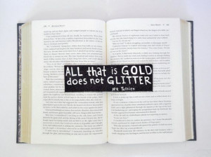 ... glitter jrr tolkien quote the lord of the rings sparkle gift for book