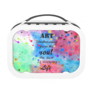 Cool watercolour famous quote lunch box