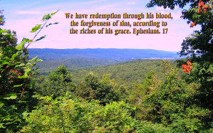 In him we have redemption through his blood, the forgiveness of sins ...