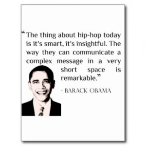 hip-hop Barack Obama quote postcard