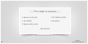 Five Steps to Success – Islamic Wallpapers
