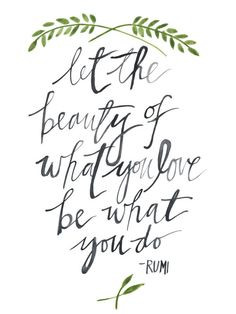 Rumi Quote Watercolor Art Print 9x12 More