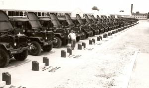George Miller with M35's ready for Inspection before shipping over to ...