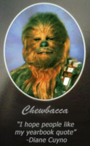 it s even more badass when you see chewbacca s yearbook quote