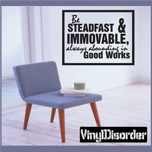 Be-Steadfast-and-immovable-Scriptual-Vinyl-Wall-Decal-Quotes ...