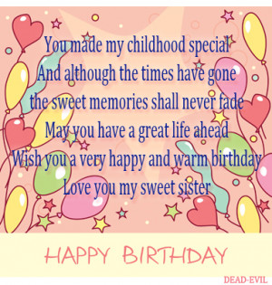 Happy Birthday Sister Quotes And Sayings Happy birthday sister quotes
