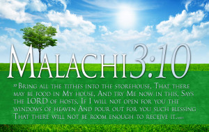 Bible Verses On Tithing Malachi 3:10 HD Spring Sun Wallpaper