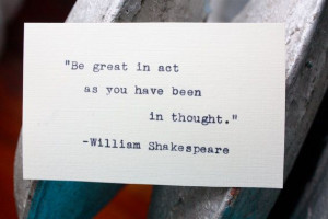 William Shakespeare quote typed on a vintage typewriter