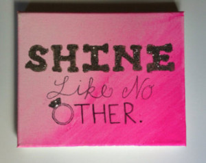 ... No Other. 8 x 10 Hand-Painted Canvas With Glitter And Ombré Effect