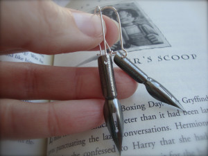 Quick Quotes Quill ~ Harry Potter Inspired Vintage Pen Nib Earrings ...