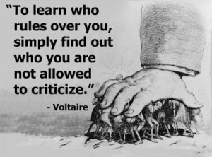 To learn who rules over you…