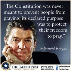 Quote: Reagan on the Freedom to Pray — The Patriot Post More