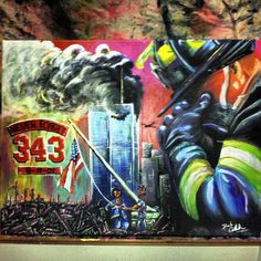 ... ! #911 #SurrealioDangi #art #343 #firefighter #worldtradecenter #hero