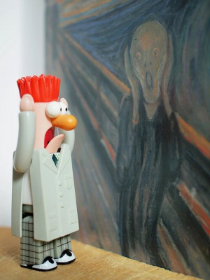 Funny photos funny The Muppets Beaker scream painting