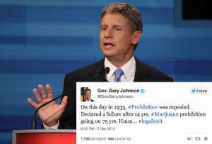 ... Governor Gary Johnson (Libertarian-N.M.), 15 Politicians On Twitter