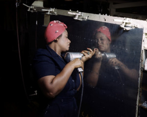 ... -Nashville, Tennessee, working on an A-31 Vengeance dive bomber, 1943