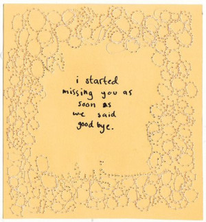 missing you...